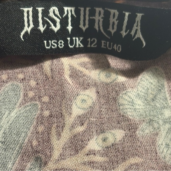 Disturbia Hemlock Button Up V Neck Playsuit Romper Size 8 - Picture 6 of 7